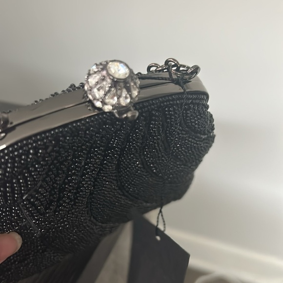 NWT Inge Christopher beaded purse/evening bag Rhinestone clasp - Picture 2 of 7